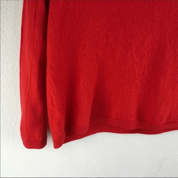 3/$15! Comptoir Des Cotonniers Red Wool Sweater - Picture 8 of 8